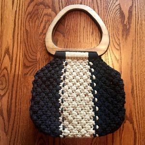 Vintage Handmade Macrame Purse